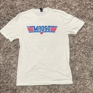 White Graphic T-Shirt madso wingman  for Men size small